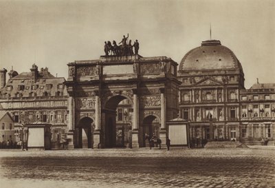 Het kasteel van de Tuilerieën (zwart-wit foto) door (after) French Photographer
