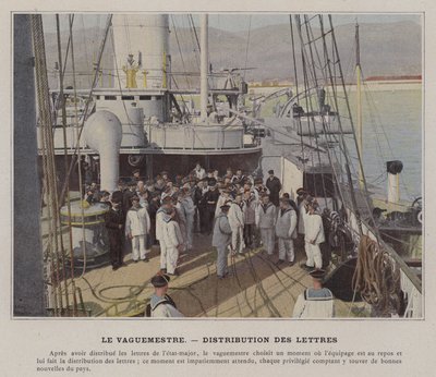 De postmeester, briefuitdeling door (after) French Photographer