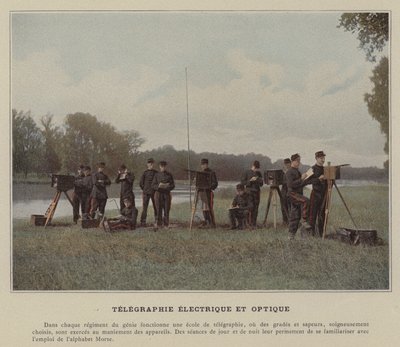 Elektrische en optische telegrafie door (after) French Photographer