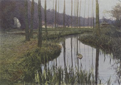 Vaux de Cernay, Le Ruisseau (gekleurde foto) door (after) French Photographer