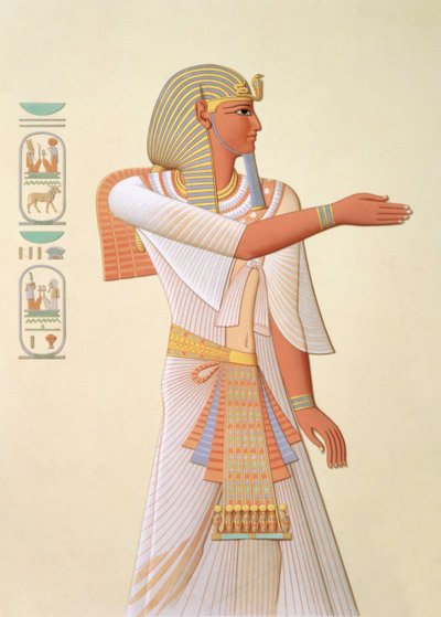 Portret van Farao Mienptah-Hotephimat door (after) French School