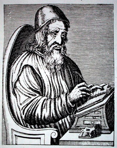 Portret van Trimethius, kopie van een Franse 18e-eeuwse gravure gereproduceerd in 