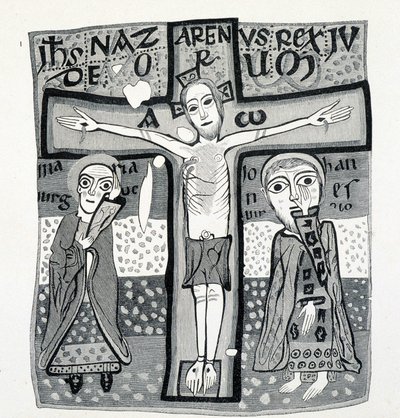 Religieuze kunst, Christus aan het kruis. 12e eeuw. door (after) French School