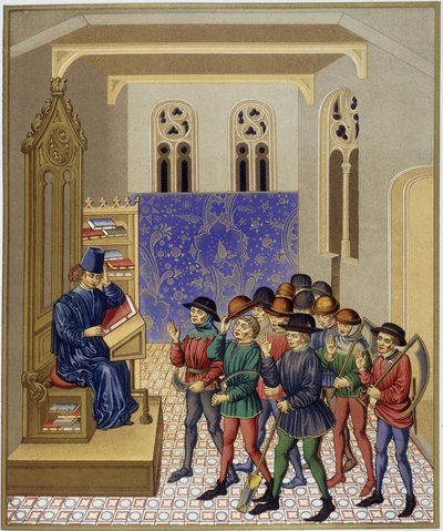 De les van de landbouw - miniatuur facsimile van de 15e eeuw door (after) French School