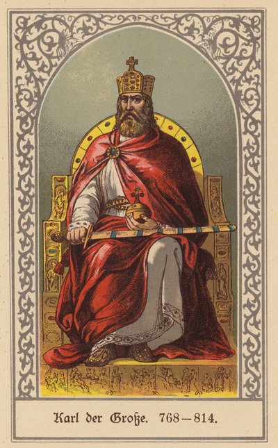 Karel de Grote, Koning der Franken en Heilige Roomse Keizer door (after) German School