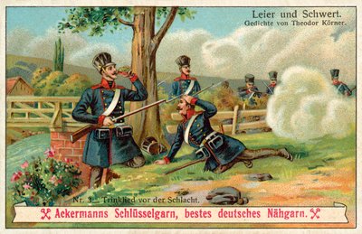 Drinklied voor de strijd (chromolitho) door (after) German School