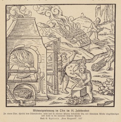 Extractie van bismut in een oven door (after) German School