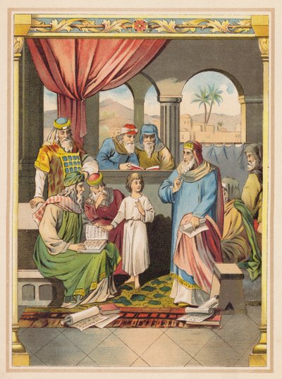 Jezus met de Ouderen in de Tempel door (after) German School