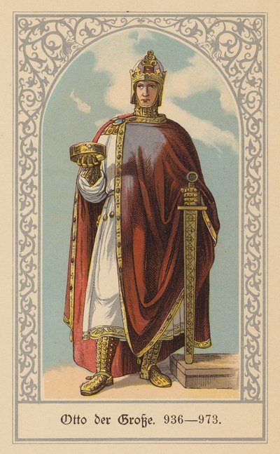 Otto de Grote, Koning van Duitsland en Italië en Heilige Roomse Keizer door (after) German School