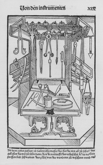 Het Boek van Cirurgia door Hieronymus Brunschwig door (after) German School
