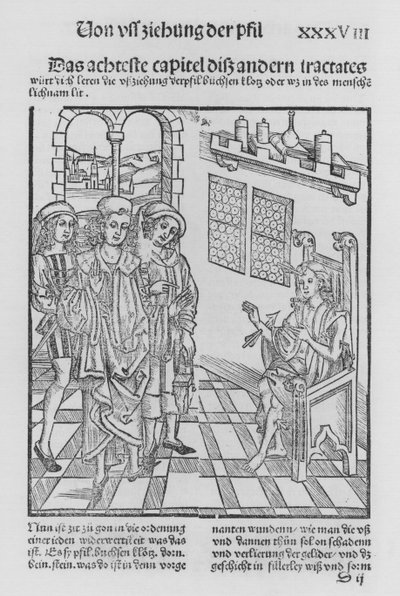 Het Boek van Cirurgia door Hieronymus Brunschwig door (after) German School