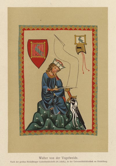 Walther von der Vogelweide, Middelhoogduitse lyrische dichter door (after) German School