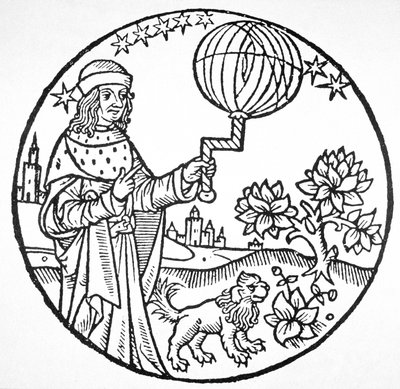 Ideaal Portret van Aristoteles (384-322 v.Chr.), kopie van een illustratie uit 