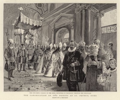 De canonisatie van twee priesters in St. Pieter
