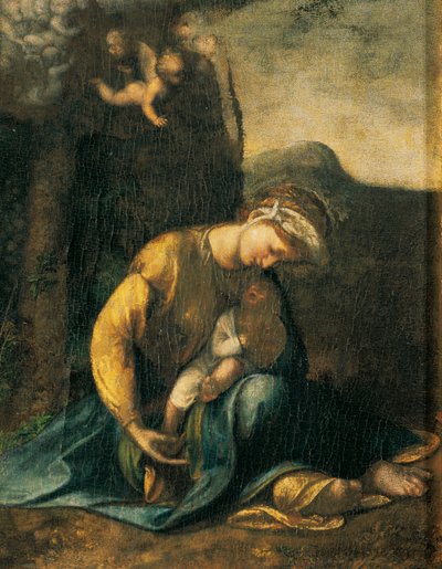 Zigeunermeisje door (c.1489 1534) Correggio