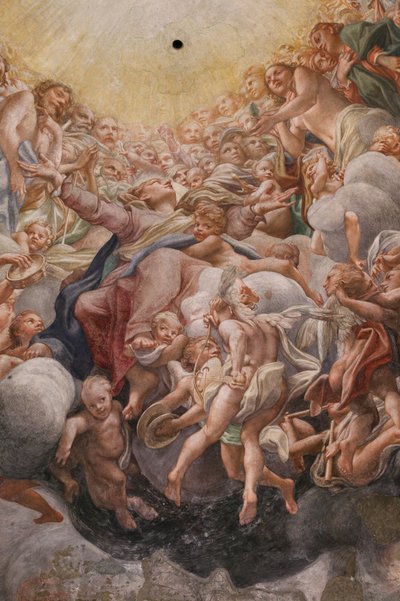 Maagd tussen Adam en Eva (detail) door (c.1489 1534) Correggio