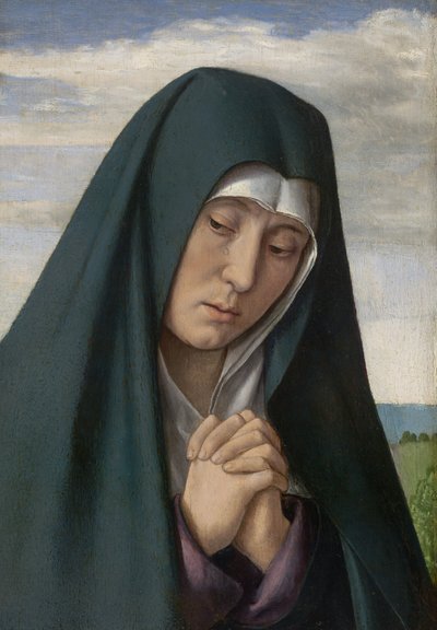 Fragment van Christus die het Kruis Draagt: Rouwende Maagd door (fl.c.1483 c.1529) Master of Moulins