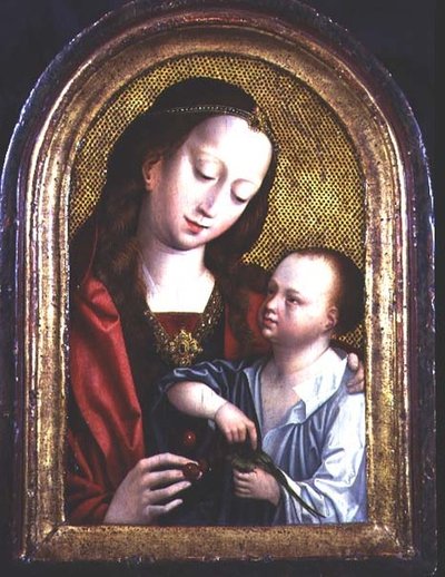 Madonna en kind door (studio) Master of the Magdalene Altarpiece