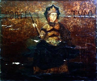 Allegorie van Moed, eindpaneel van een cassone, c.1460-65 door (workshop of) Apollonio di Giovanni