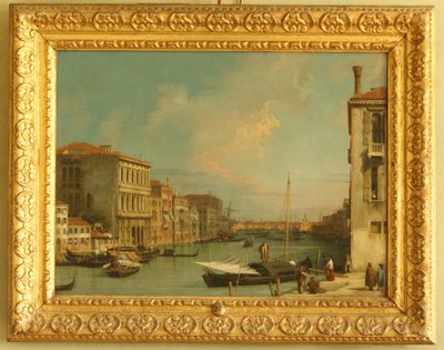 Uitzicht op het Canal Grande, Venetië, vanaf Campo S. Vio door Giovanni Antonio Canal