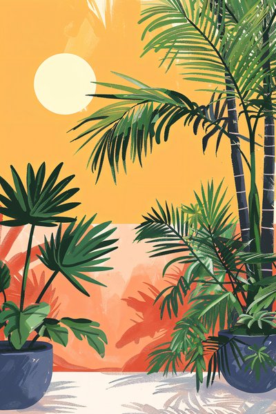 Boho esthetische poster met Nova kamerplant voor canvas prints door F. Abderrahim