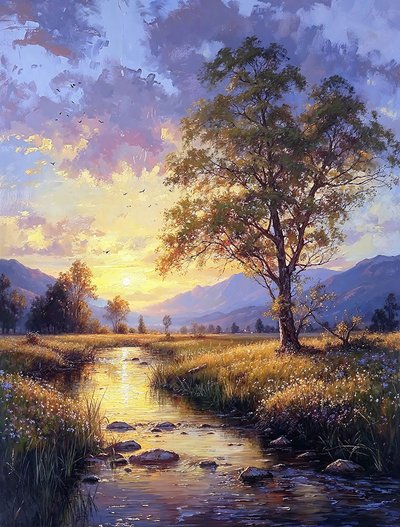 Ochtendgloren boven de bergen, online canvas prints door F. Abderrahim