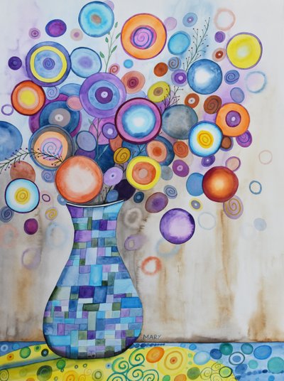 Fantasie boeket door Marys Watercolors