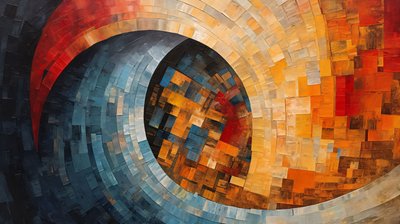 Gulden Snede Acrylschilderij, groot doek, on demand Print door F. Abderrahim