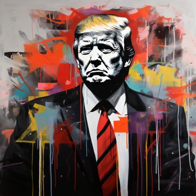 Donald trump graffiti  straatkunst tekening, online, poster afdrukken kwaliteit door F. Abderrahim