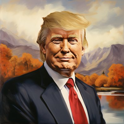 Donald trump schilderij, portretten van president, wanddecoratie  canvas prints door F. Abderrahim