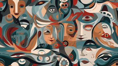 Surrealistisch Figuratief Een Hedendaags Abstract Meesterwerk, Wanddecoratie te koop door F. Abderrahim