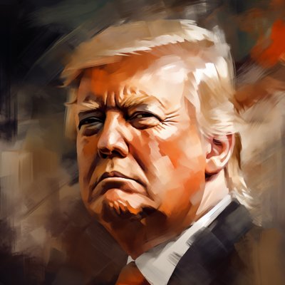 Donald trump portretkunst, wanddecoratie | print on demand door F. Abderrahim