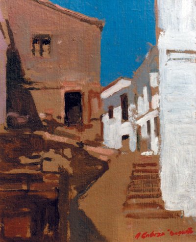 Pintura Valenciana - Sagunto straat door Alejandro Cabeza