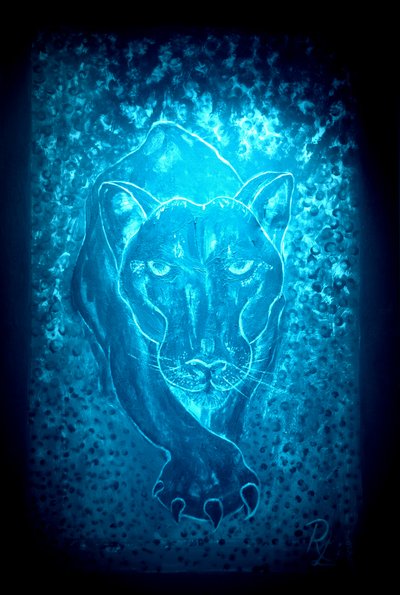 De panter - blauw door RosaLi