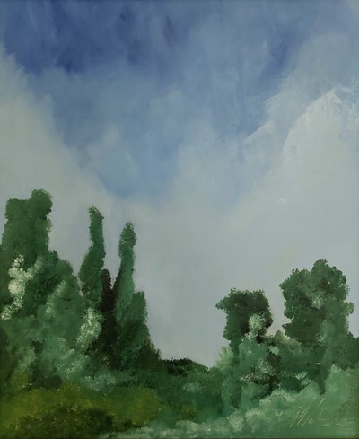 Wolken boven het bos door M. Vet