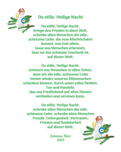 Stille, heilige nacht door Johanna Thier