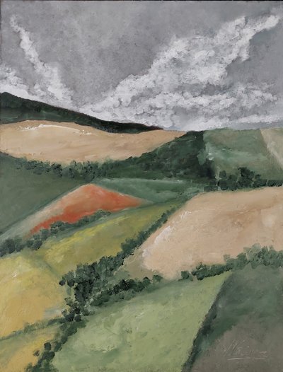 Heggen tussen velden door M. Vet