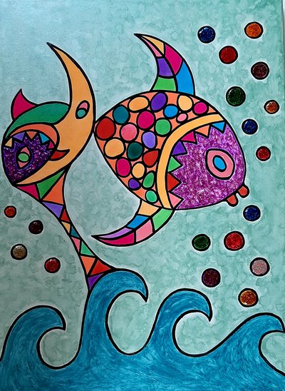 Maanvis door Steffi_Seiler_Art