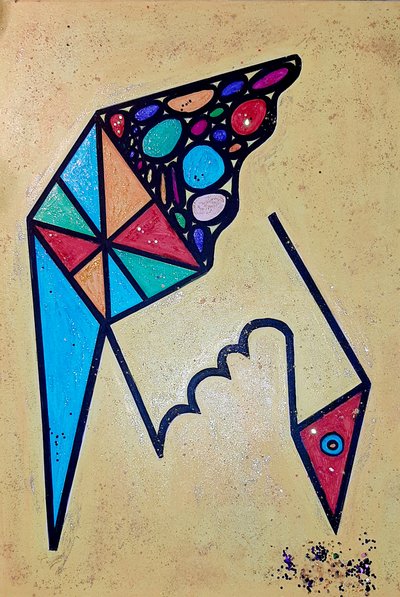 Pikkende vogel door Steffi_Seiler_Art