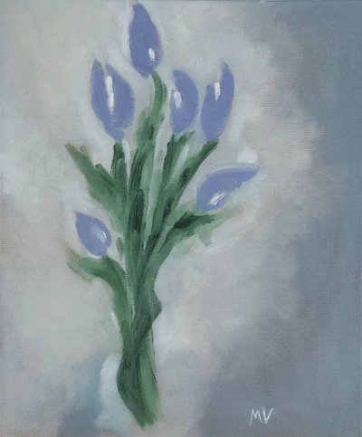 Lila tulpen door M. Vet