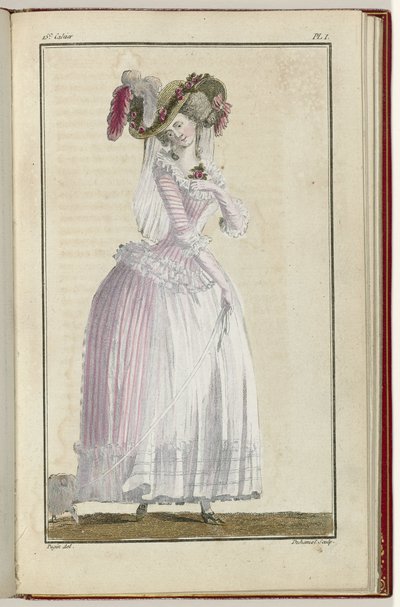 Cabinet des Modes ou les Modes Nouvelles, 15 Juin 1786, pl. I door A.B. Duhamel