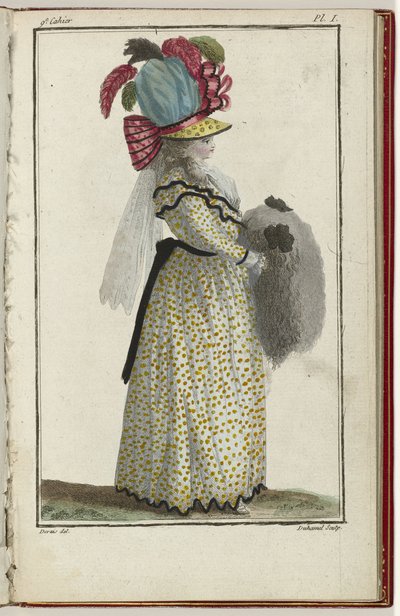Cabinet des Modes ou les Modes Nouvelles, 15 Mars 1786, pl. I door A.B. Duhamel
