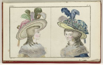 Cabinet des Modes ou les Modes Nouvelles, 1 Aout 1786, pl. III door A.B. Duhamel