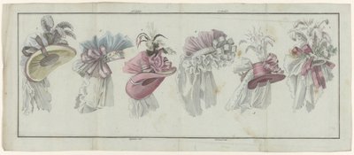 Magasin des Modes Nouvelles Françaises et Anglaises, 20 juli 1787, 25e cahier, 2e année, Pl. unique door A.B. Duhamel