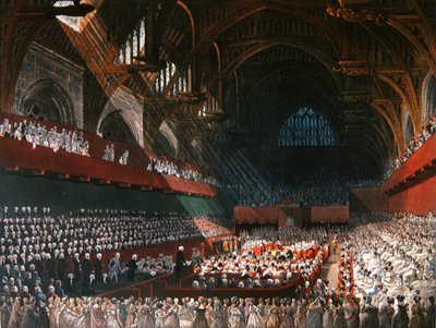 Proces van Lord Melville in Westminster Hall in april 1806 door A.C. and Nattes J.C. (after) Pugin
