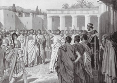 Congres van Peloponnesische Staten in Sparta, 432 v.Chr. door A.C. Weatherstone