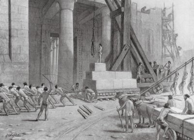 Fenicische ambachtslieden bouwen een tempel voor Salomo door A.C. Weatherstone