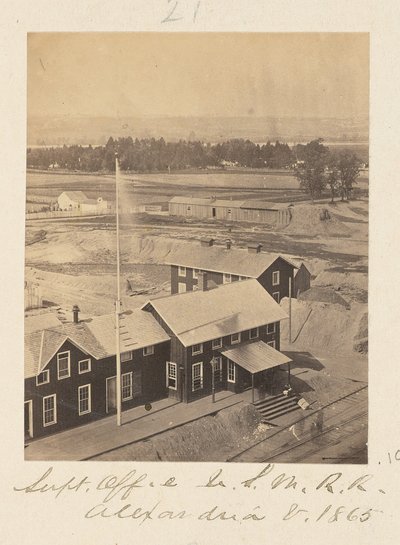 Hoofdinspecteurskantoor, Militaire Spoorweg Verenigde Staten, Alexandria, Virginia door A.J. Russell
