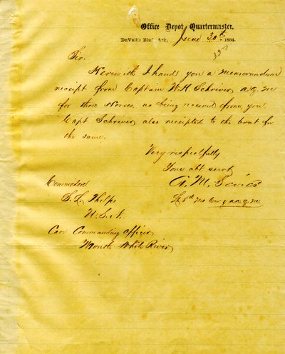 Brief van A. M. Sevier, Duvall