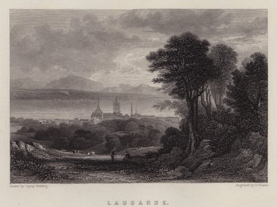 Lausanne (kleur litho) door A.V. Copley (after) Fielding